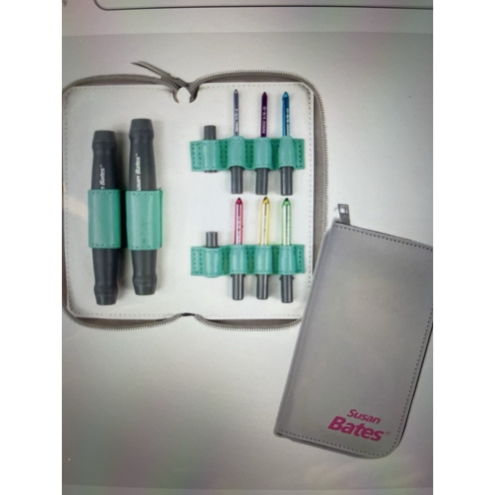 Susan Bates Twist +‎ Lock Interchangeable Crochet Hook Set With Case